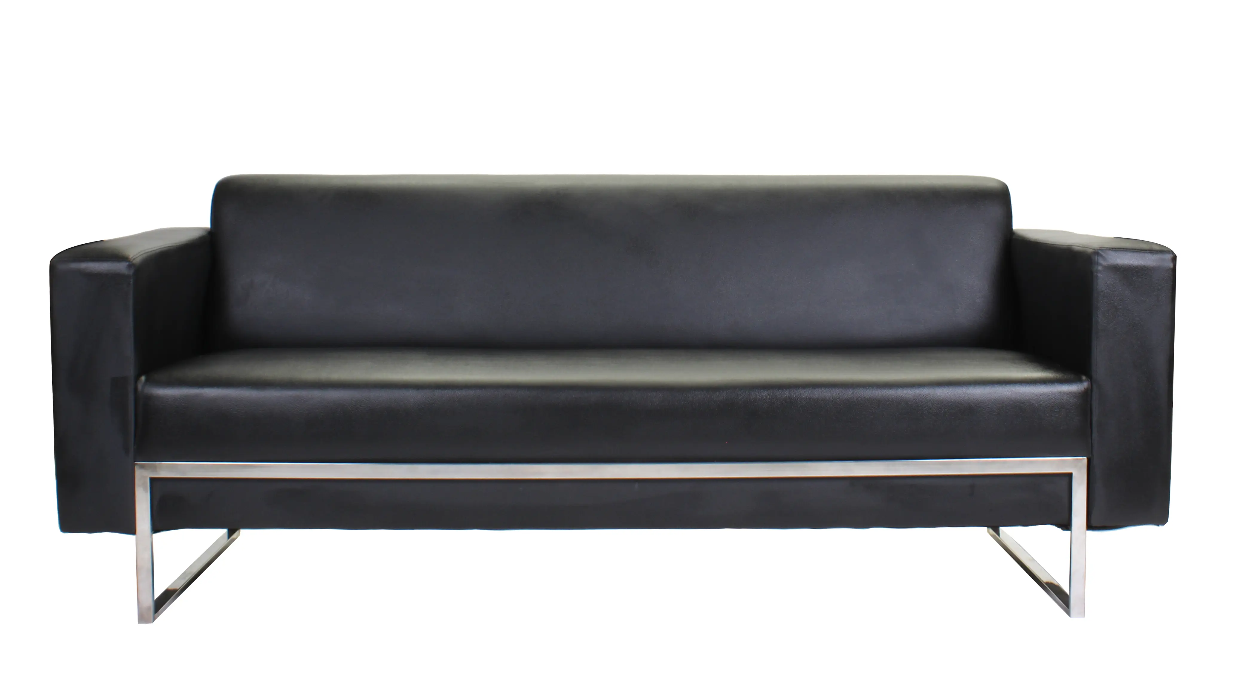 3 Seater Sofa In Black Color With Front View